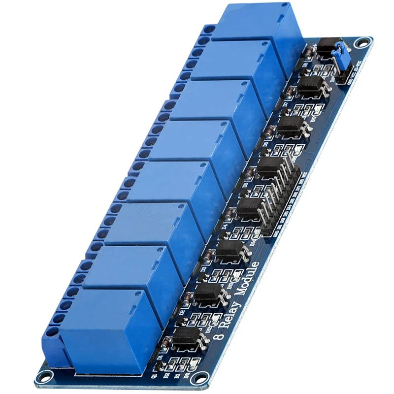 8-channel relay module 5V with optocoupler low-level trigger compatible with Arduino and Raspberry Pi
