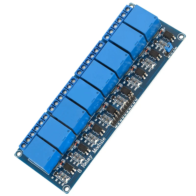 8-channel relay module 5V with optocoupler low-level trigger compatible with Arduino and Raspberry Pi
