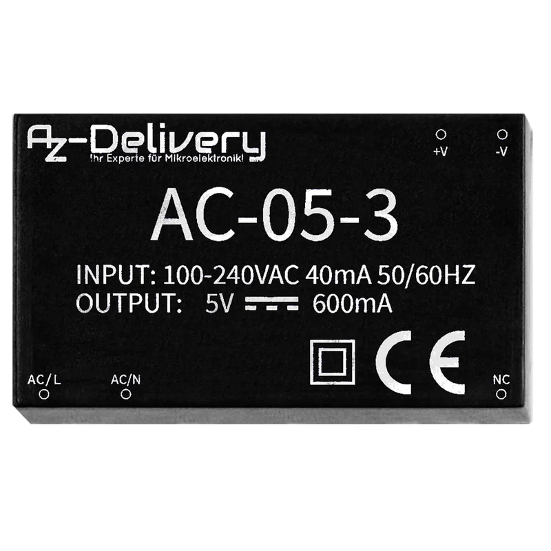 220V to 5V mini power supply compatible with Arduino and Raspberry Pi