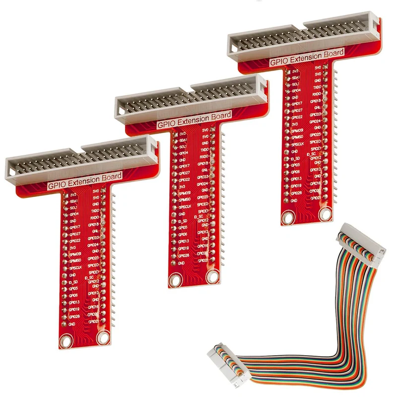 40 PINS GPIO BREAKOUT Board and compatible flat ribbon Ribbon cable for Raspberry Pi