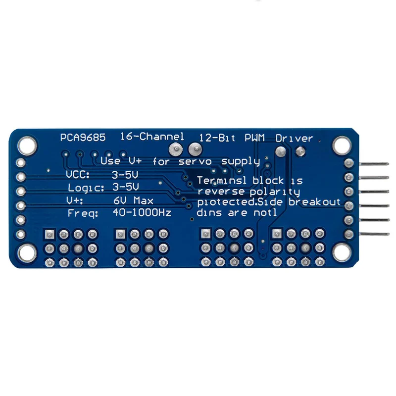 PCA9685 16 channel 12 bit PWM servo driver for Raspberry Pi