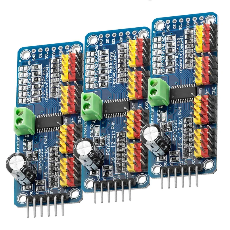PCA9685 16 channel 12 bit PWM servo driver for Raspberry Pi