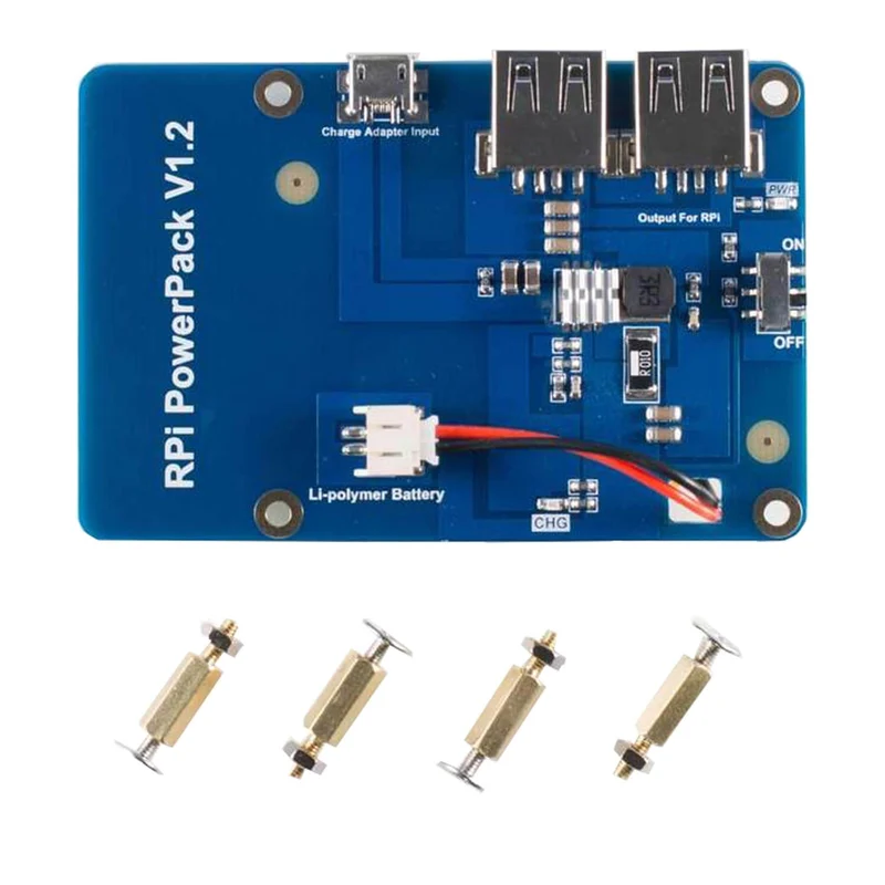 Portable battery power pack for Raspberry Pi