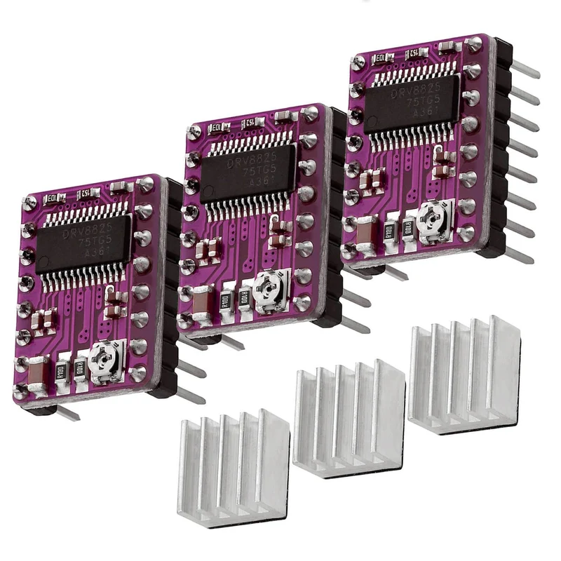 DRV8825 stepper motor driver module with heat sink, e.g. for RAMPS 1.4, CNC shield, 3D printer, Prusa Mendel