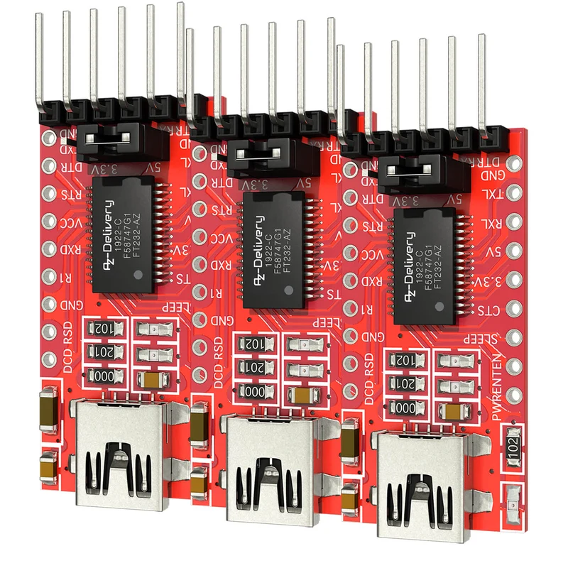 FT232-AZ USB to TTL serial adapter for 3.3V and 5V