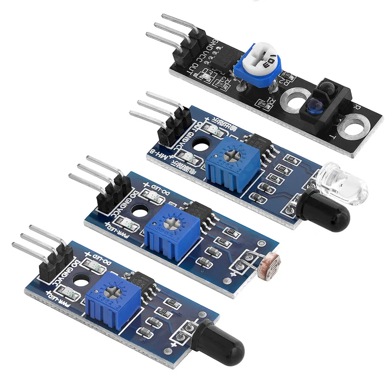 16 in 1 kit accessory set with sensors and modules compatible with Arduino and Raspberry Pi