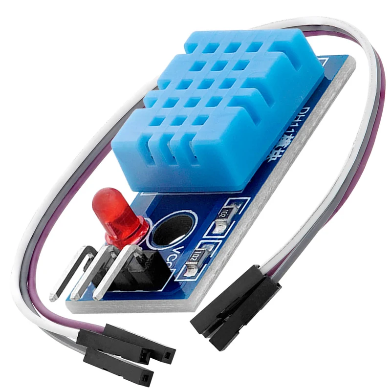 DHT11 Breakout module with board and cable temperature sensor and air humidity sensor compatible with Arduino and Raspberry Pi