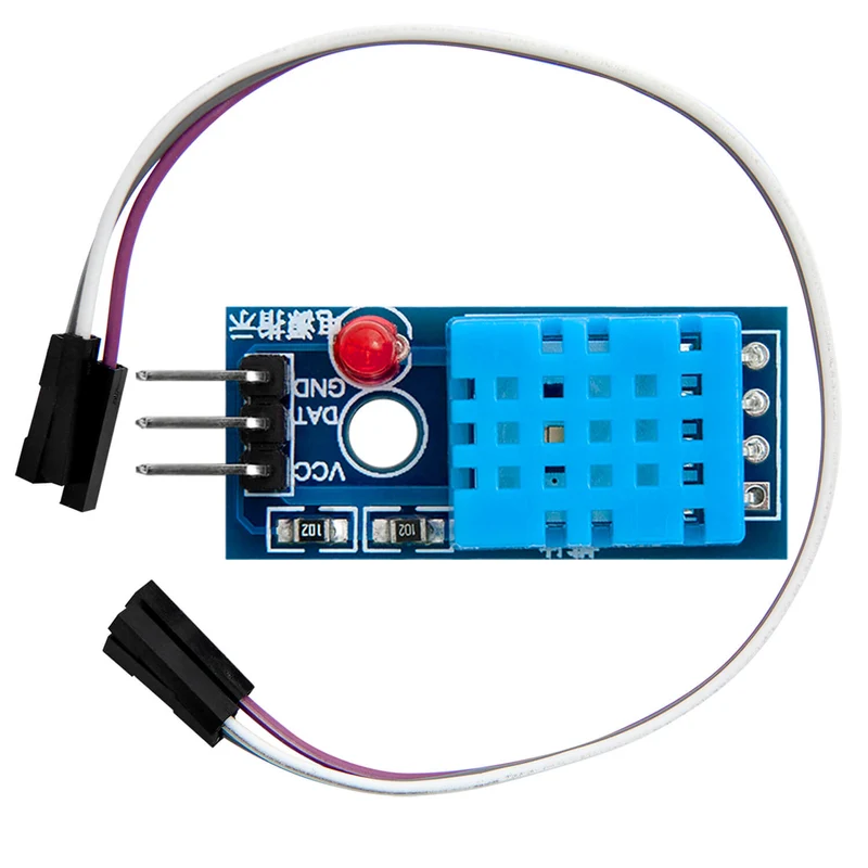 DHT11 Breakout module with board and cable temperature sensor and air humidity sensor compatible with Arduino and Raspberry Pi