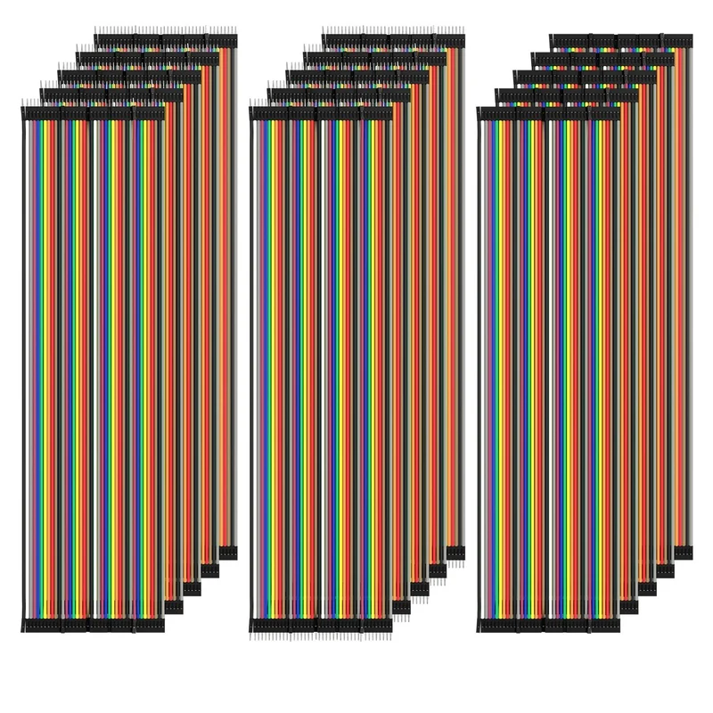 Jumper Wire cable 3 x 40 pcs. 20 cm M2M / F2M / F2F compatible with Arduino and Raspberry Pi Breadboard
