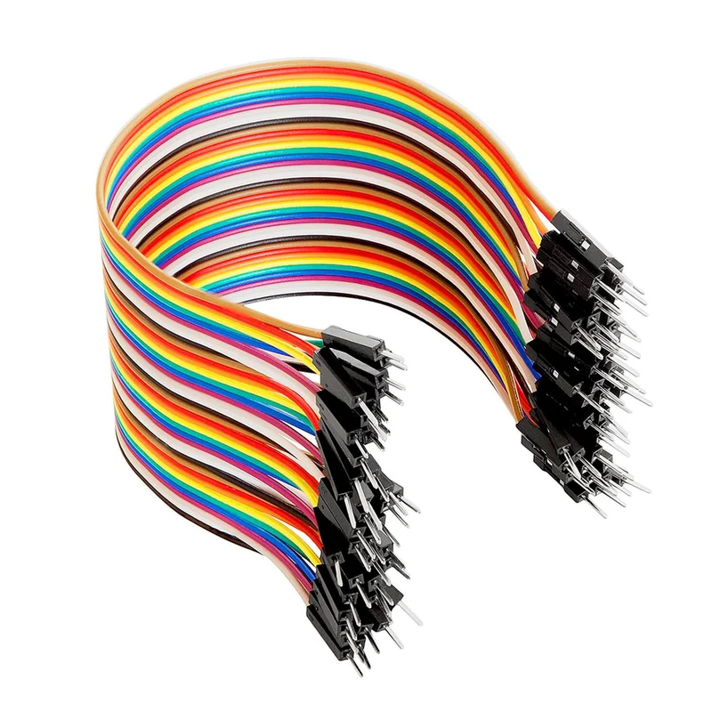 Jumper wire cable 40 pcs. 20 cm each M2M male to male compatible with Arduino and Raspberry Pi breadboard