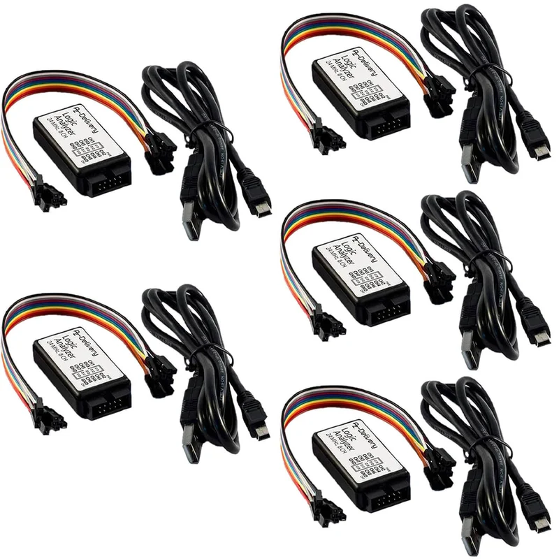 Logic Analyzer 8 CH, 24MHz with USB cable, compatible with Arduino