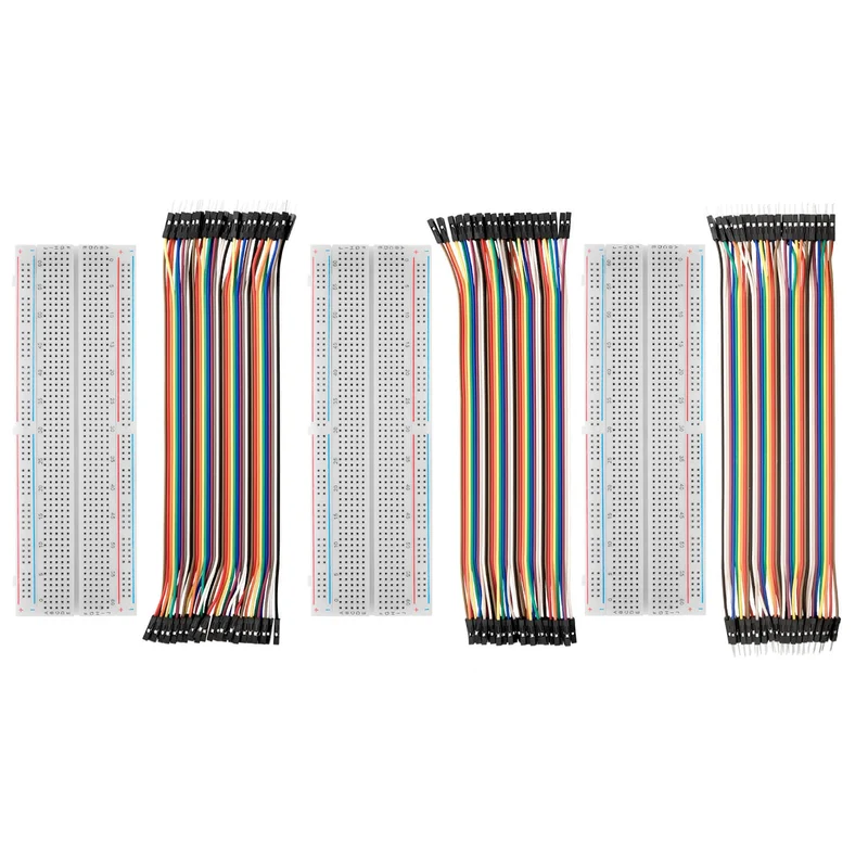 Breadboard Kit - 3x jumper Wire M2M/F2M/F2F + 3 Set MB102 BREADBORD compatible with Arduino and Raspberry Pi