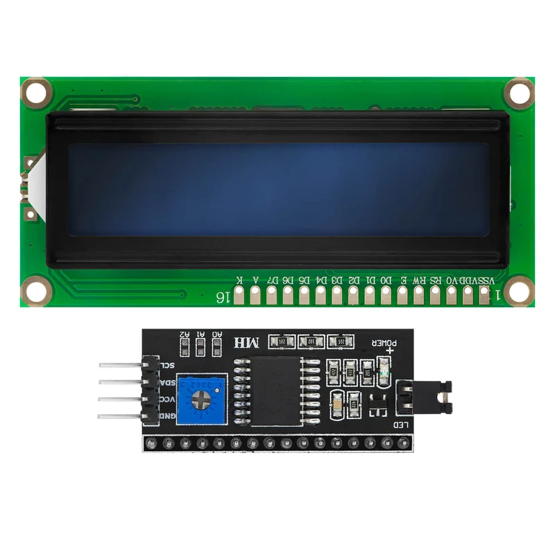 HD44780 1602 LCD module Display Bundle with I2C interface 2x16 characters compatible with Arduino and Raspberry Pi