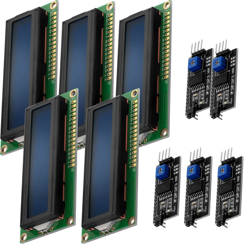 HD44780 1602 LCD module Display Bundle with I2C interface 2x16 characters compatible with Arduino and Raspberry Pi