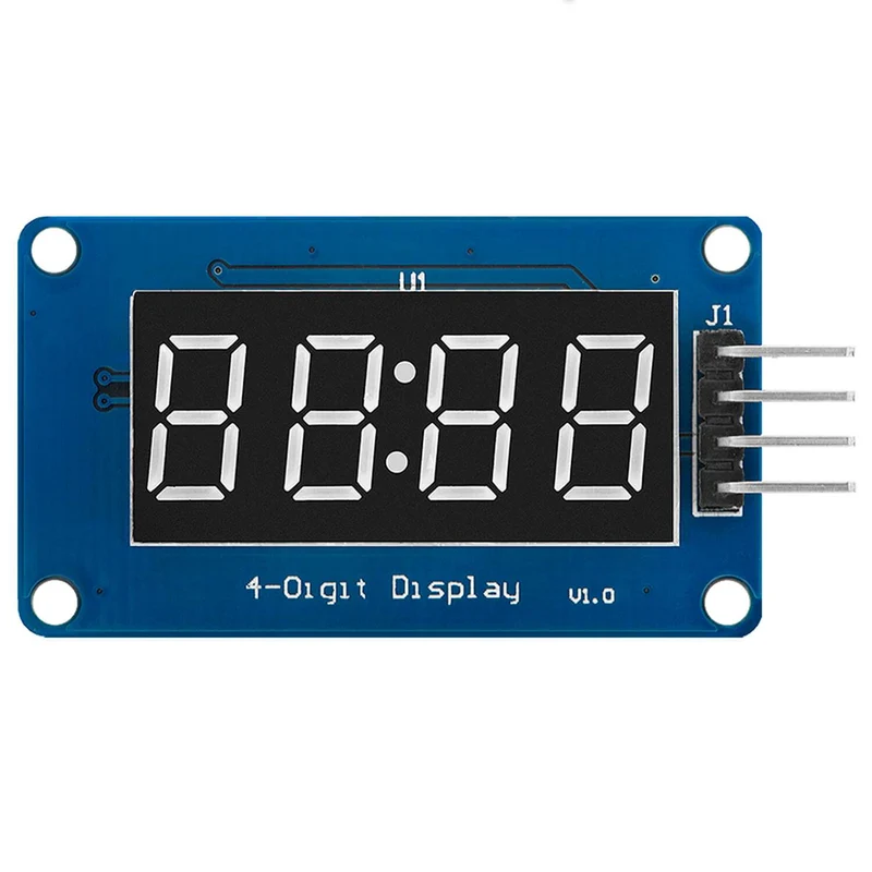 TM1637 4 digit 7-segment display module compatible with Arduino and Raspberry Pi