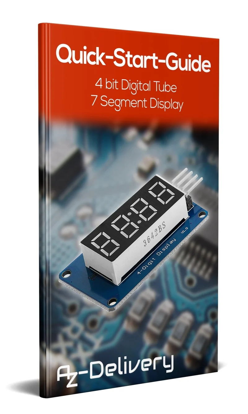 TM1637 4 digit 7-segment display module compatible with Arduino and Raspberry Pi
