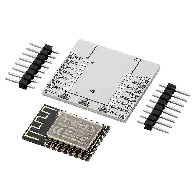 ESP8266 ESP-12F improved version to ESP-12E, Wireless remote serial WLAN WIFI module for Raspberry Pi and microcontrollers with free adapter board!