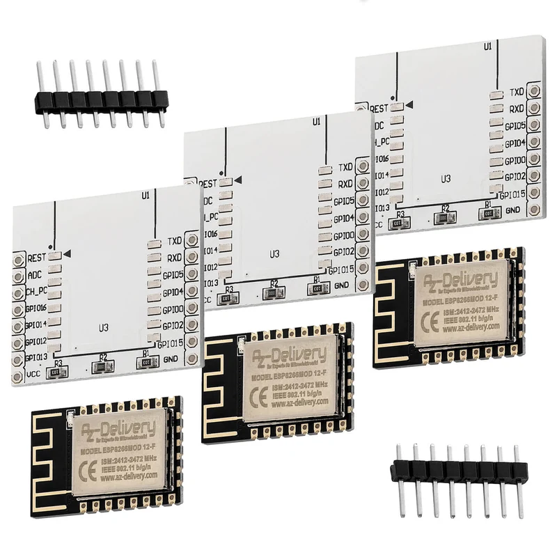 ESP8266 ESP-12F improved version to ESP-12E, Wireless remote serial WLAN WIFI module for Raspberry Pi and microcontrollers with free adapter board!