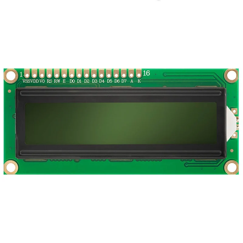 HD44780 1602 LCD module display 2x16 characters (with green background) compatible with Arduino and Raspberry Pi