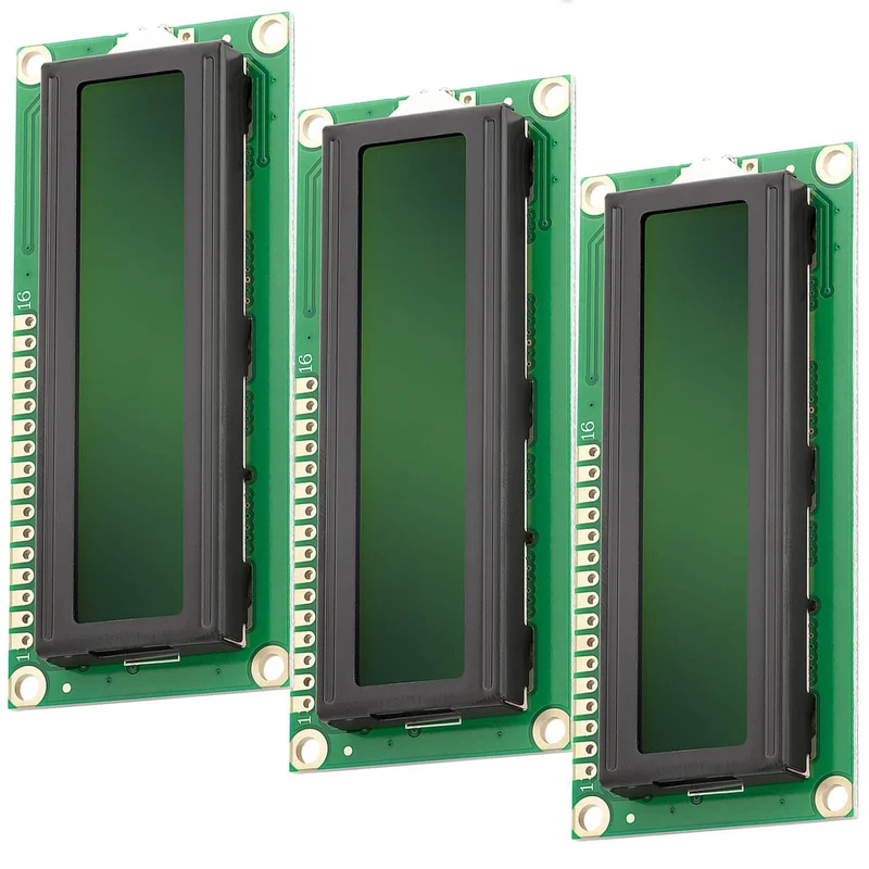 HD44780 1602 LCD module display 2x16 characters (with green background) compatible with Arduino and Raspberry Pi