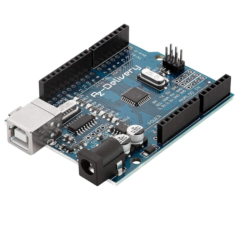 Microcontroller board AZ-ATmega328 board with USB cable