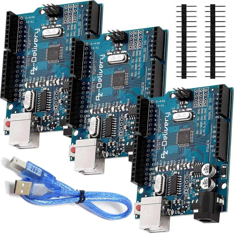Microcontroller board AZ-ATmega328 board with USB cable