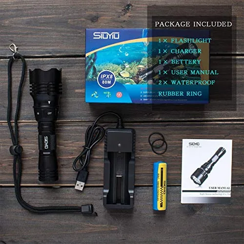 Torcia Subacquea, per Immersioni Subacquee - Siuyiu Super Luminosa...