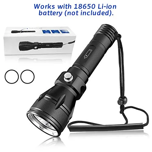 Kriogor Torcia Subacquea Impermeabile Super Luminoso XM-L2 LED A-1200 Lumen