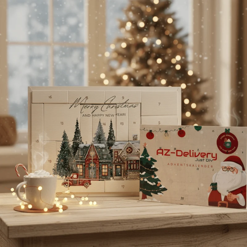 The ultimate AZ-Delivery Microelectronics advent calendar - with optional projects & instructions
