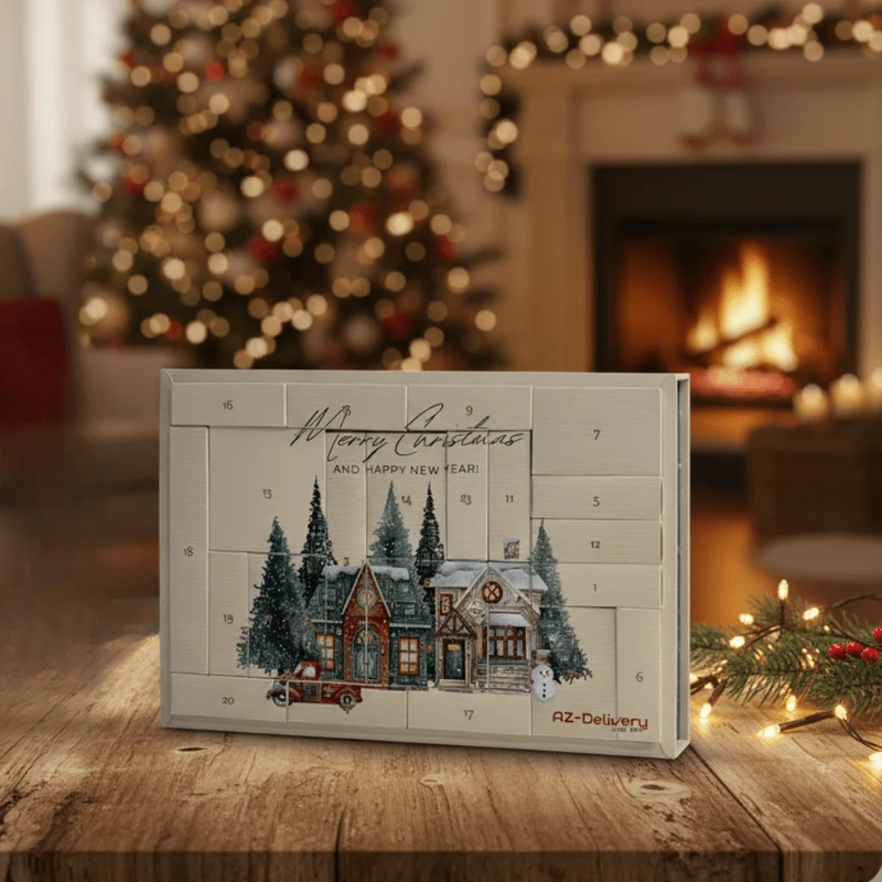 The ultimate AZ-Delivery Microelectronics advent calendar - with optional projects & instructions