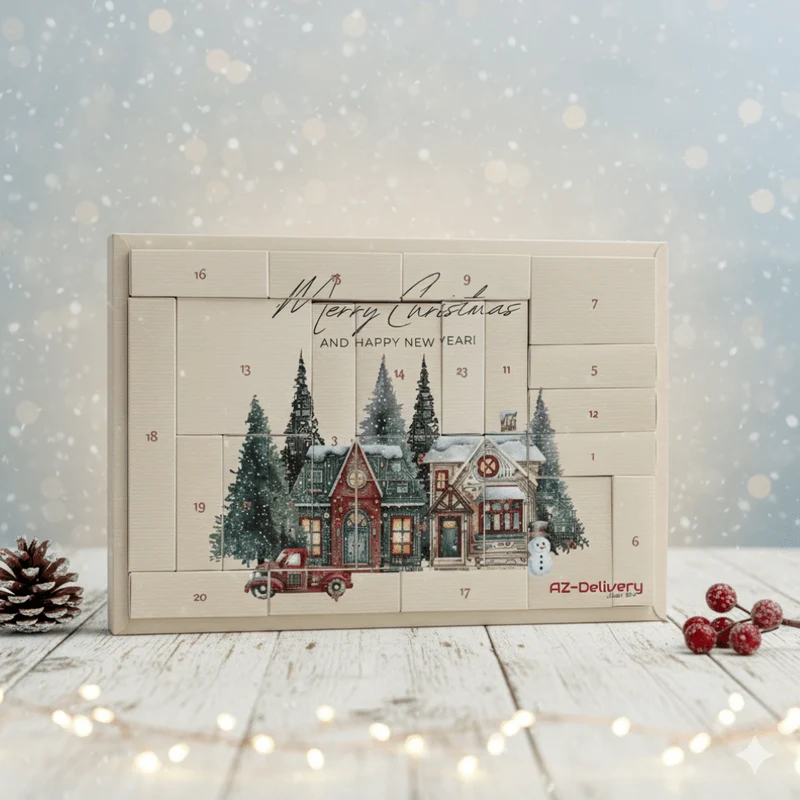 The ultimate AZ-Delivery Microelectronics advent calendar - with optional projects & instructions