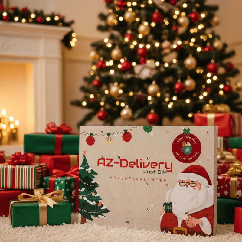 The ultimate AZ-Delivery Microelectronics advent calendar - with optional projects & instructions