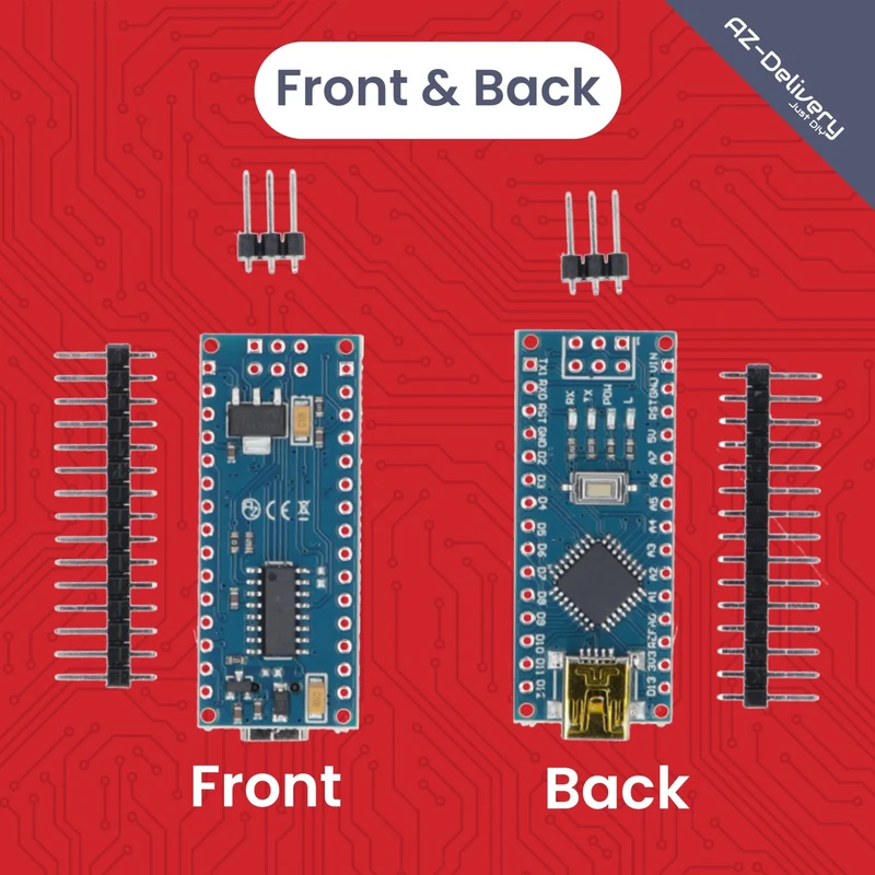 LGT8 Nano V3 - Microcontroller board with LGT8F328P and CH340, Arduino-compatible Nano, 32 MHz clock frequency