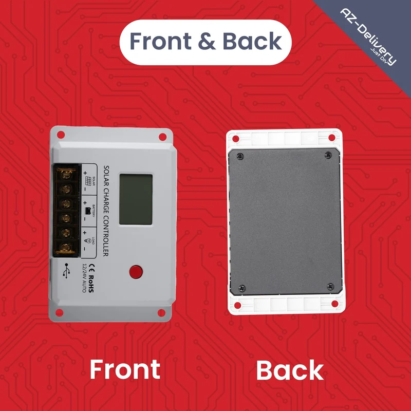 MIT-HC2420 PWM Solar Charger 12V/24V, 20A Solar Charge Controller with LCD, Dual USB, Short Circuit and Reverse Polarity Protection, Solar Charge Controller for LiFePO4, Gel & AGM Batteries