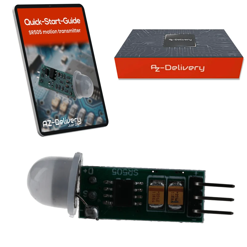 SR505 Mini PIR Motion Sensor 4.5–20V – Infrared IR Sensor Module for Arduino, 100° Detection, 4m Range, Compact Motion Detector, HC-SR501 Alternative