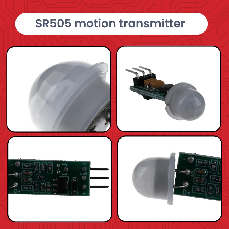 SR505 Mini PIR Motion Sensor 4.5–20V – Infrared IR Sensor Module for Arduino, 100° Detection, 4m Range, Compact Motion Detector, HC-SR501 Alternative