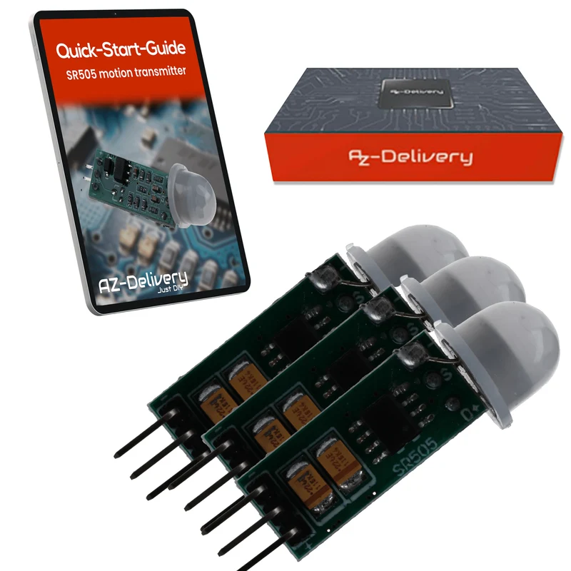 SR505 Mini PIR Motion Sensor 4.5–20V – Infrared IR Sensor Module for Arduino, 100° Detection, 4m Range, Compact Motion Detector, HC-SR501 Alternative