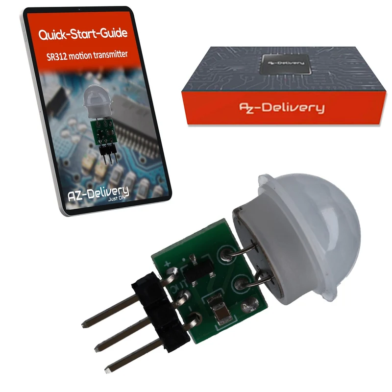 SR312 Mini PIR Motion Sensor 12V – Infrared IR Sensor Module for Arduino, 2.7–12V, 100° Detection, 5m Range, Compact Motion Detector, HC-SR501 Alternative