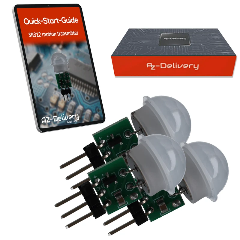 SR312 Mini PIR Motion Sensor 12V – Infrared IR Sensor Module for Arduino, 2.7–12V, 100° Detection, 5m Range, Compact Motion Detector, HC-SR501 Alternative