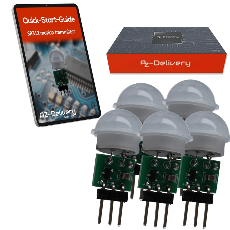 SR312 Mini PIR Motion Sensor 12V – Infrared IR Sensor Module for Arduino, 2.7–12V, 100° Detection, 5m Range, Compact Motion Detector, HC-SR501 Alternative