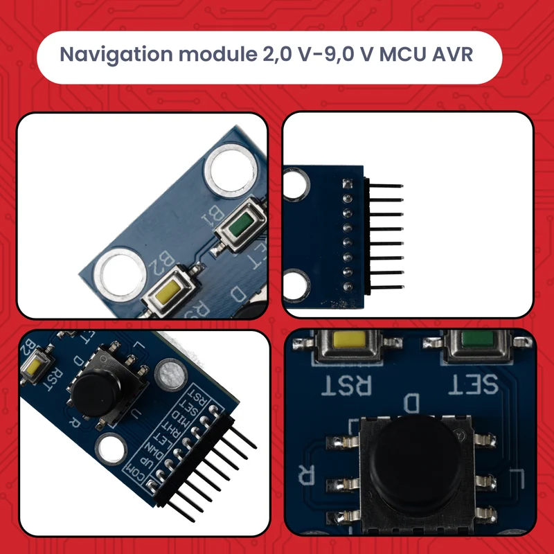 Project/menu navigation module with joystick and buttons compatible with Arduino and Raspberry Pi – Digital input module for menu control and project navigation