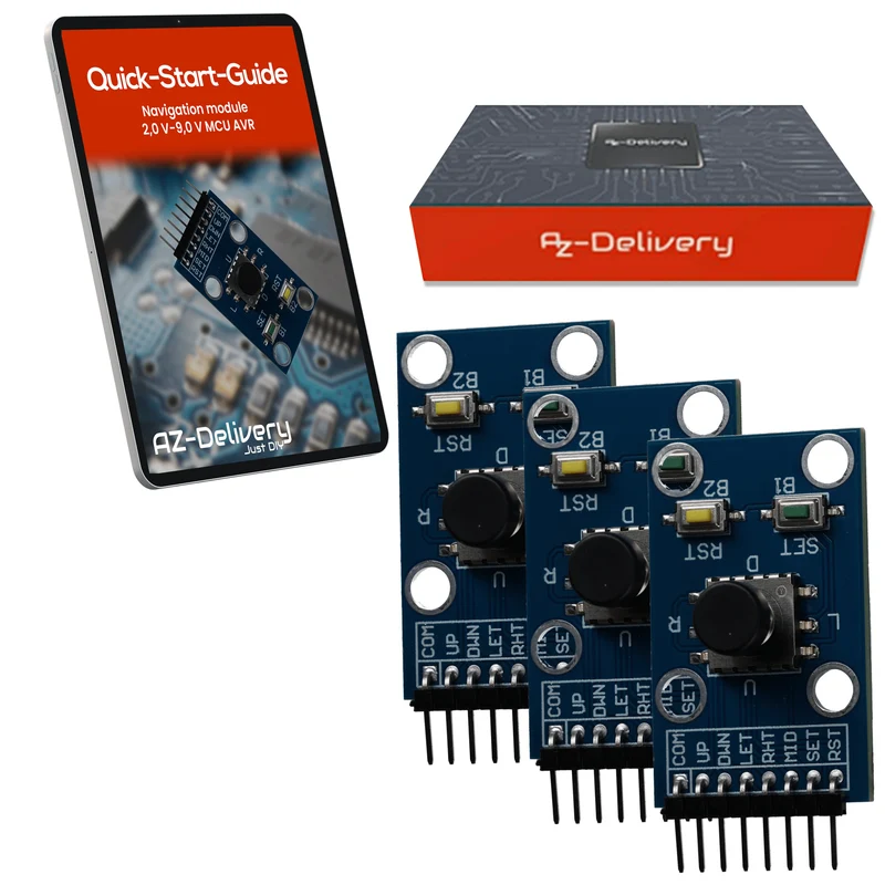 Project/menu navigation module with joystick and buttons compatible with Arduino and Raspberry Pi – Digital input module for menu control and project navigation