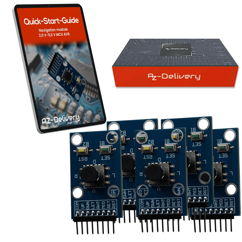 Project/menu navigation module with joystick and buttons compatible with Arduino and Raspberry Pi – Digital input module for menu control and project navigation