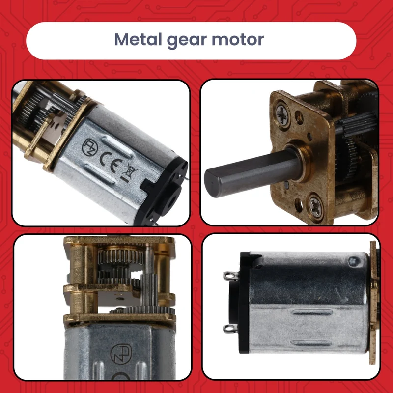 GA12-N20 DC Gear Motor 3-12V Mini Metal Motor (80RPM) Precise control for model making, robotics, and DIY projects | Durable metal gearbox