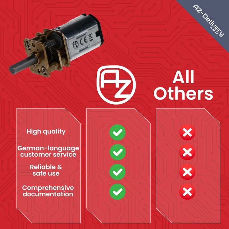 GA12-N20 DC Gear Motor 3-12V Mini Metal Motor (80RPM) Precise control for model making, robotics, and DIY projects | Durable metal gearbox