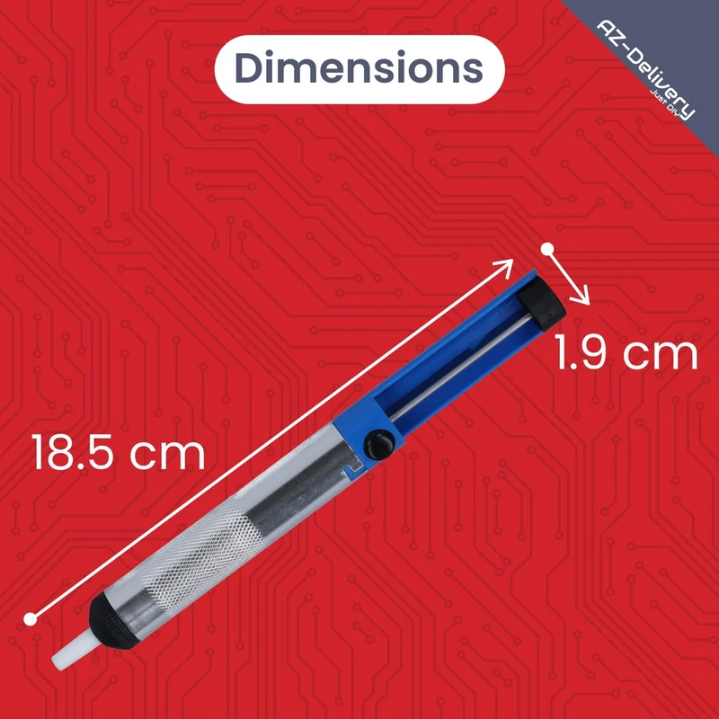 Desoldering Pump Solder Suction Desoldering Pump - Solder Remover for Electronics & PCBs - Manual Vacuum Desoldering Tool with Heat Resistant Nozzle - Soldering Accessories for Repairs & DIY