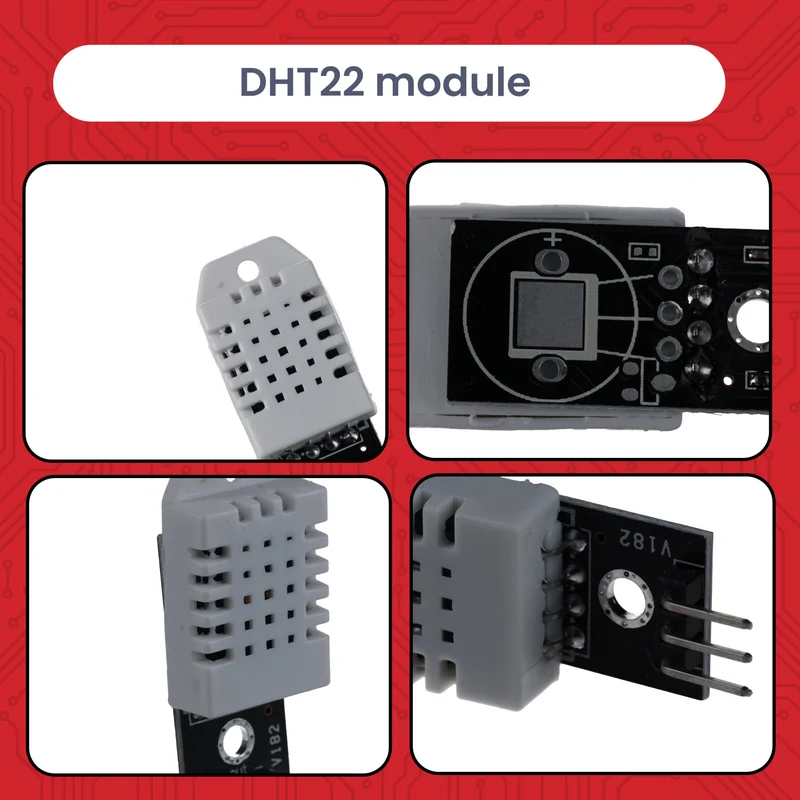 DHT22 Temperatur- und Luftfeuchtigkeitssensor Modul mit Digitalausgang – kompatibel mit Arduino, Raspberry Pi, ESP32, – präziser Feuchtesensor 0–99%, -40–125°C
