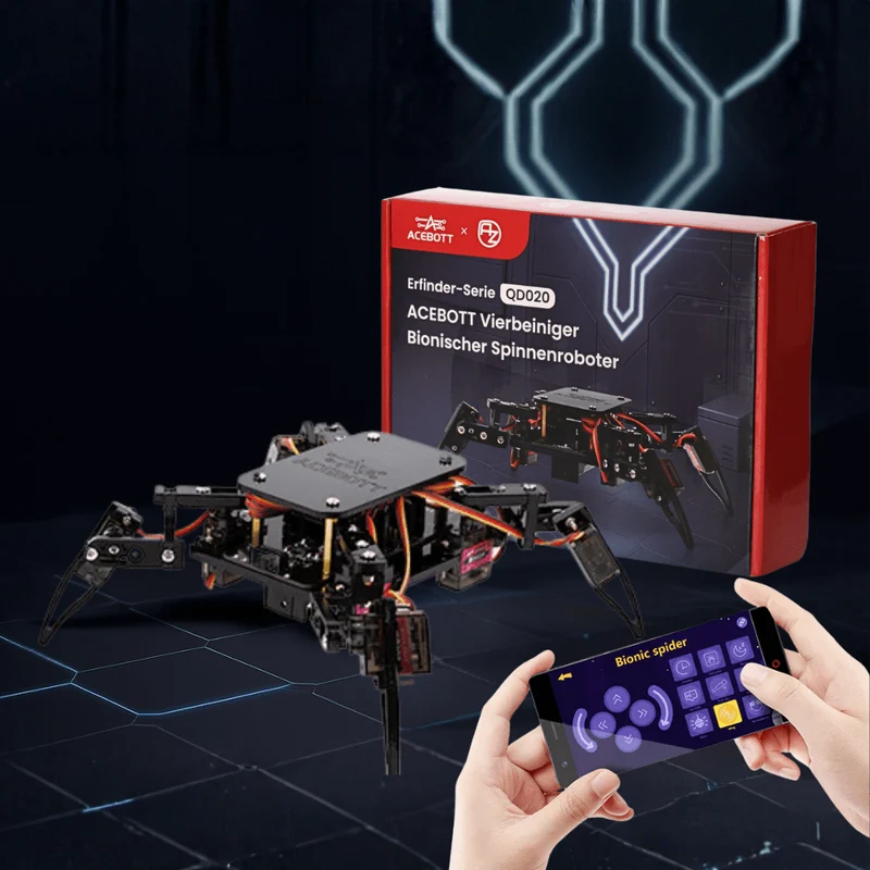 Quadruped Bionic Spider Robot Kit with ESP8266 controller board | Supports Arduino and ACE code programming