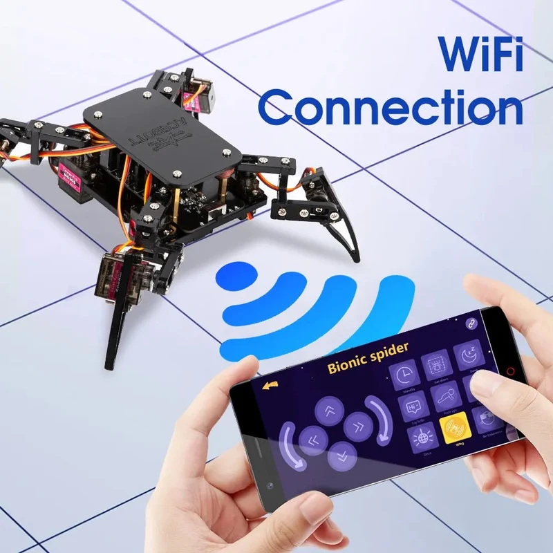 Quadruped Bionic Spider Robot Kit with ESP8266 controller board | Supports Arduino and ACE code programming