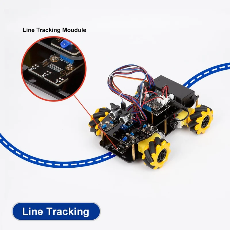 STEM robot car starter kit, Mecanum-Wheels with ESP32 controller board | Supports Arduino and ACECode programming